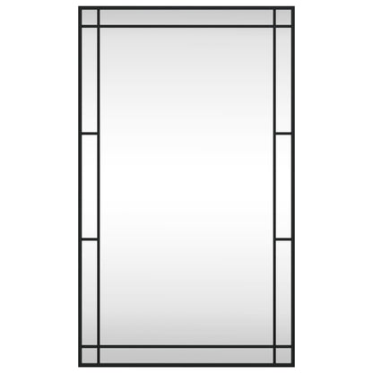 Wandspiegel Schwarz 60x100 cm Rechteckig Eisen