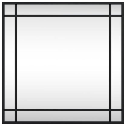 Wandspiegel Schwarz 50x50 cm Quadratisch Eisen