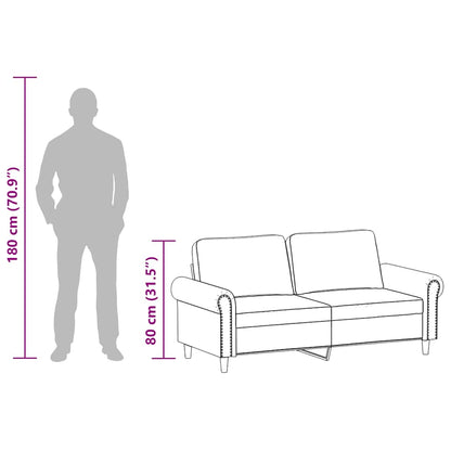 2-Sitzer-Sofa Creme 140 cm Kunstleder