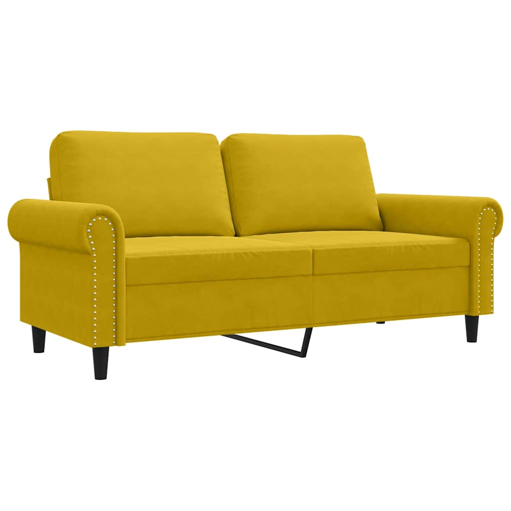 2-Sitzer-Sofa Gelb 140 cm Samt