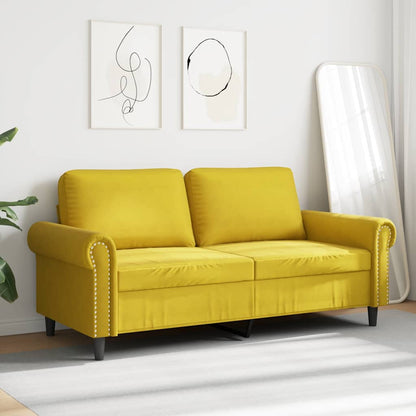 2-Sitzer-Sofa Gelb 140 cm Samt