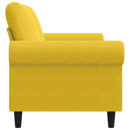 2-Sitzer-Sofa Gelb 140 cm Samt