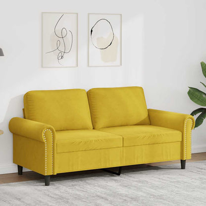 2-Sitzer-Sofa Gelb 140 cm Samt