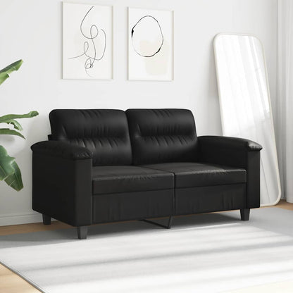 2-Sitzer-Sofa Schwarz 120 cm Mikrofasergewebe