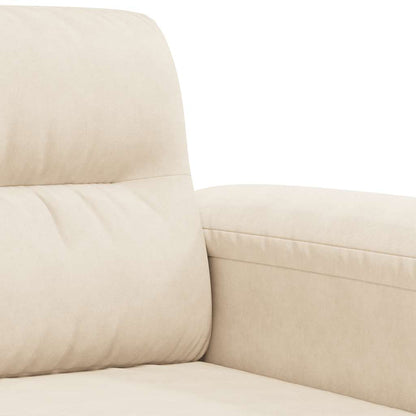 2-Sitzer-Sofa Beige 140 cm Mikrofasergewebe