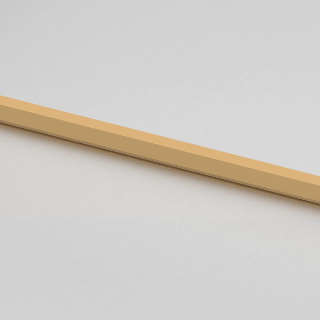 Innentür Schlank Golden 83x201,5 cm Hartglas und Aluminium