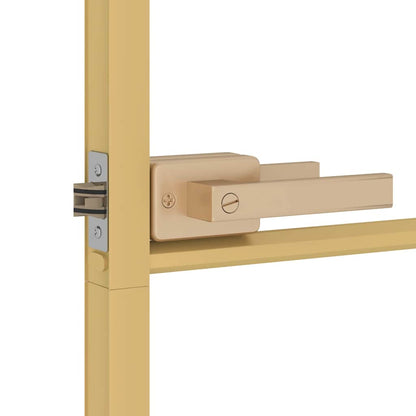 Innentür Schlank Golden 76x201,5 cm Hartglas und Aluminium