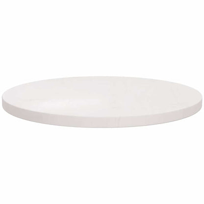 Tischplatte Rund Weiß Ø60x3 cm Massivholz Kiefer