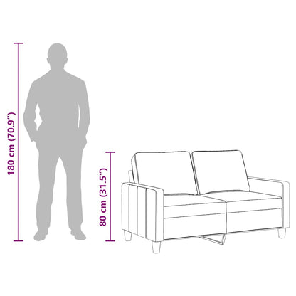2-Sitzer-Sofa Hellgrau 120 cm Stoff