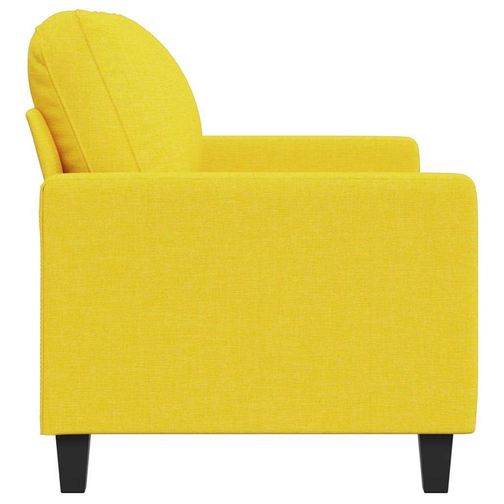 2-Sitzer-Sofa Hellgelb 120 cm Stoff