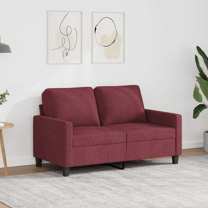 2-Sitzer-Sofa Weinrot 120 cm Stoff