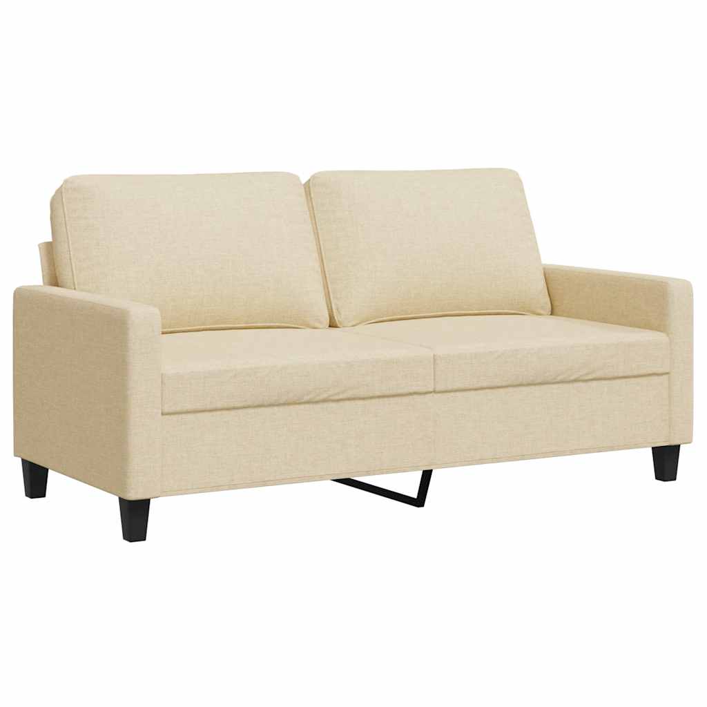 2-Sitzer-Sofa Creme 140 cm Stoff