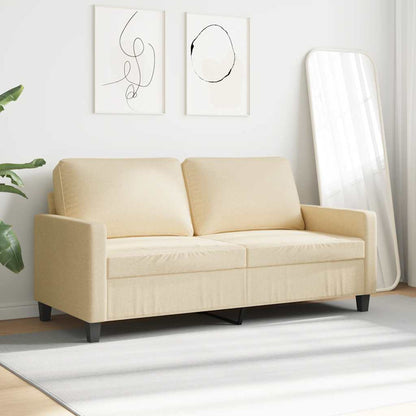 2-Sitzer-Sofa Creme 140 cm Stoff