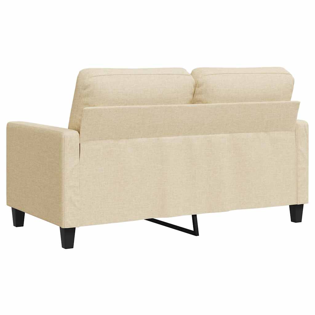 2-Sitzer-Sofa Creme 140 cm Stoff