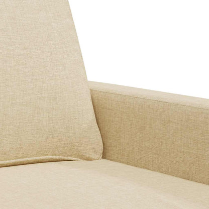 2-Sitzer-Sofa Creme 140 cm Stoff