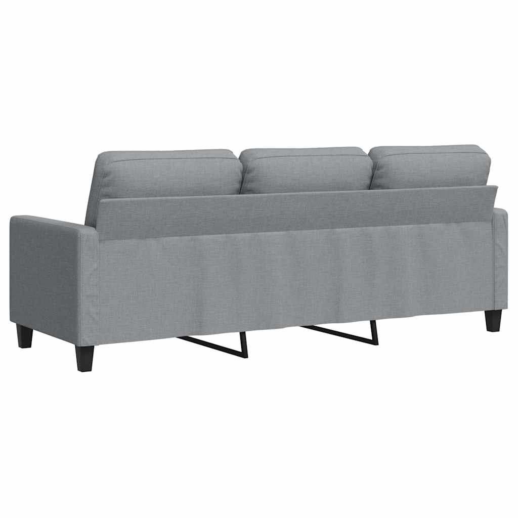 3-Sitzer-Sofa Hellgrau 180 cm Stoff