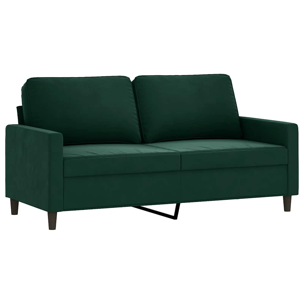 2-Sitzer-Sofa Dunkelgrün 140 cm Samt