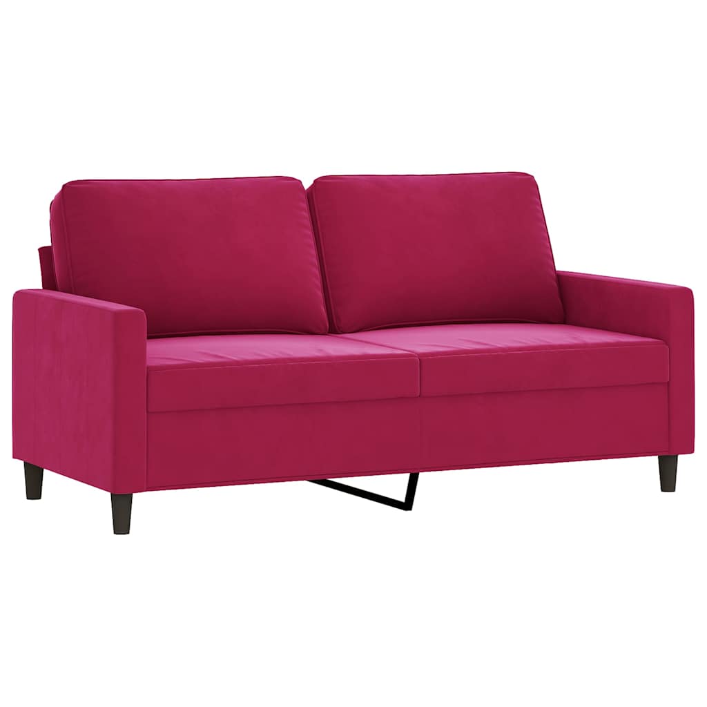 2-Sitzer-Sofa Weinrot 140 cm Samt