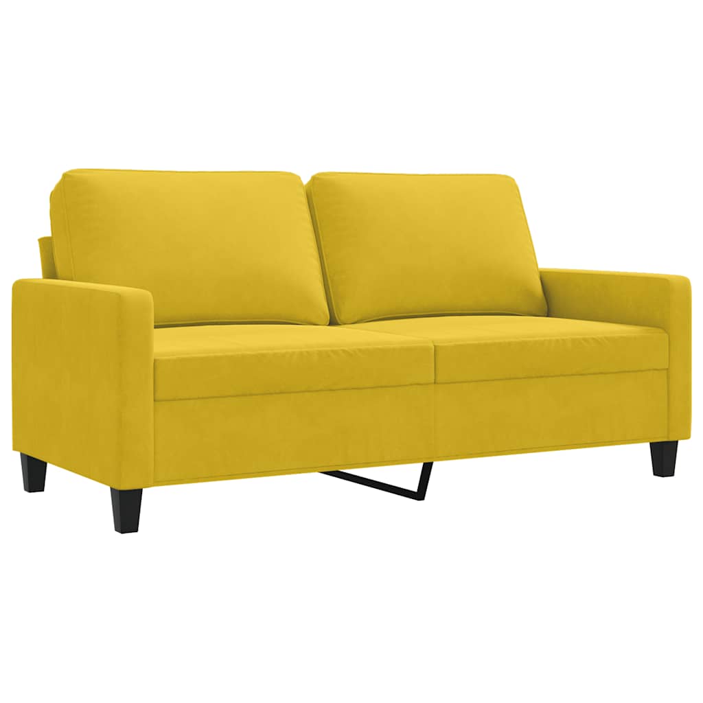 2-Sitzer-Sofa Gelb 140 cm Samt