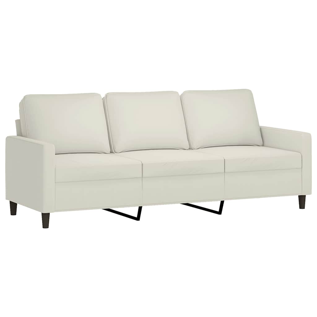 3-Sitzer-Sofa Creme 180 cm Samt