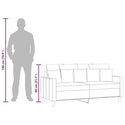 2-Sitzer-Sofa Braun 140 cm Stoff