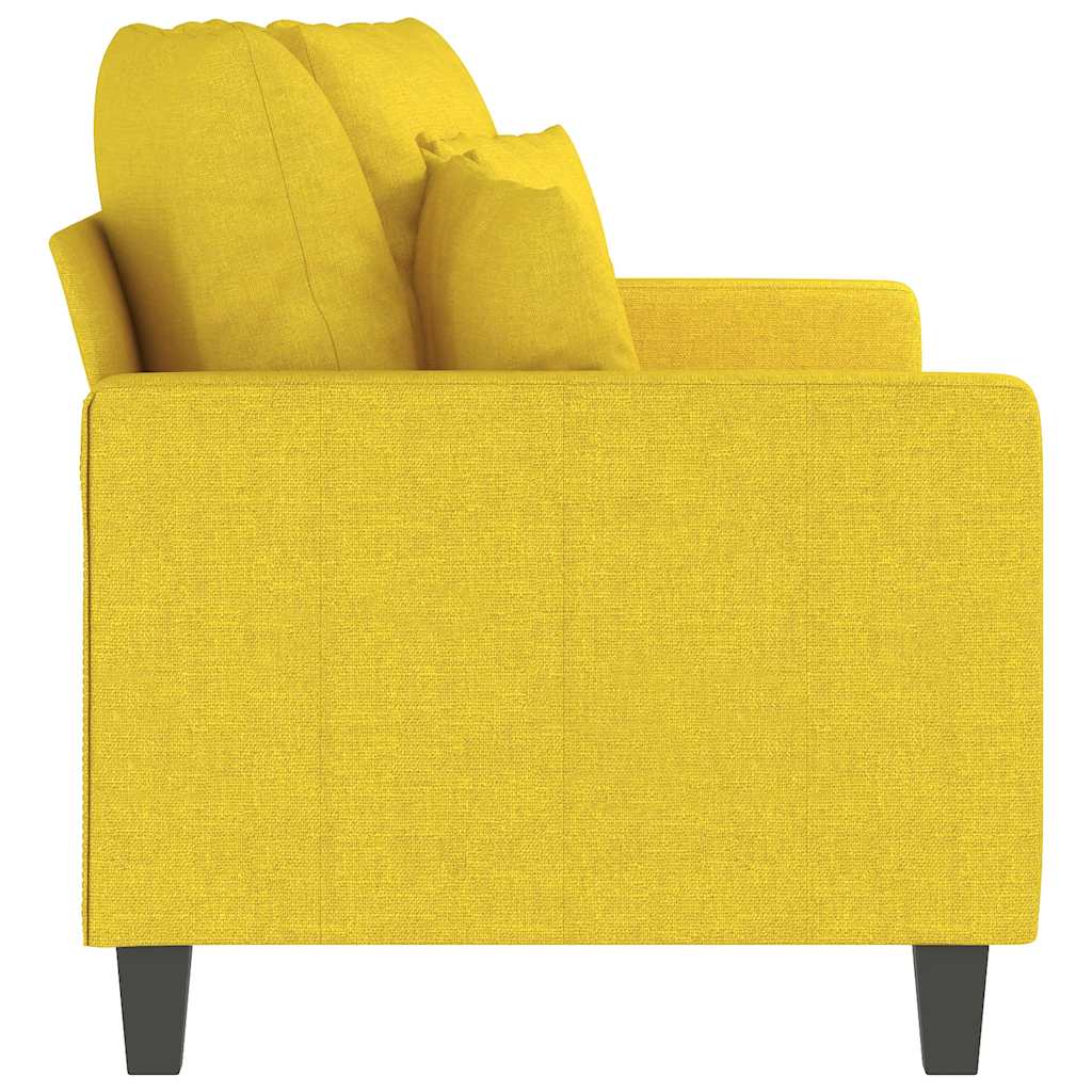 2-Sitzer-Sofa Hellgelb 140 cm Stoff