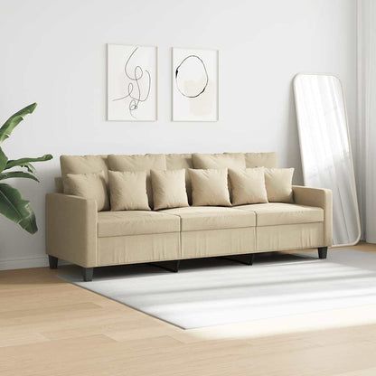 3-Sitzer-Sofa Creme 180 cm Stoff