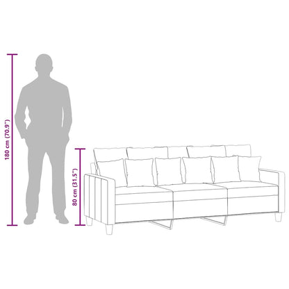 3-Sitzer-Sofa Taupe 180 cm Stoff