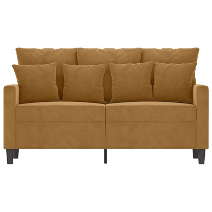 2-Sitzer-Sofa Braun 120 cm Samt