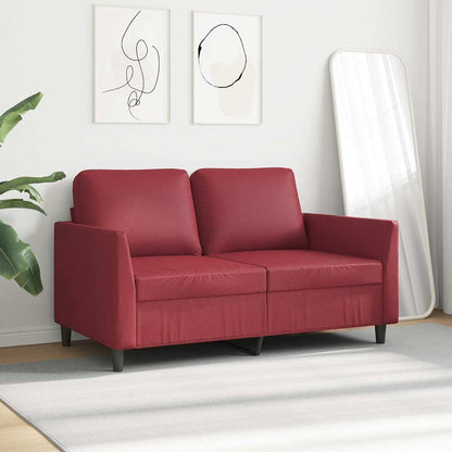 2-Sitzer-Sofa Weinrot 120 cm Kunstleder