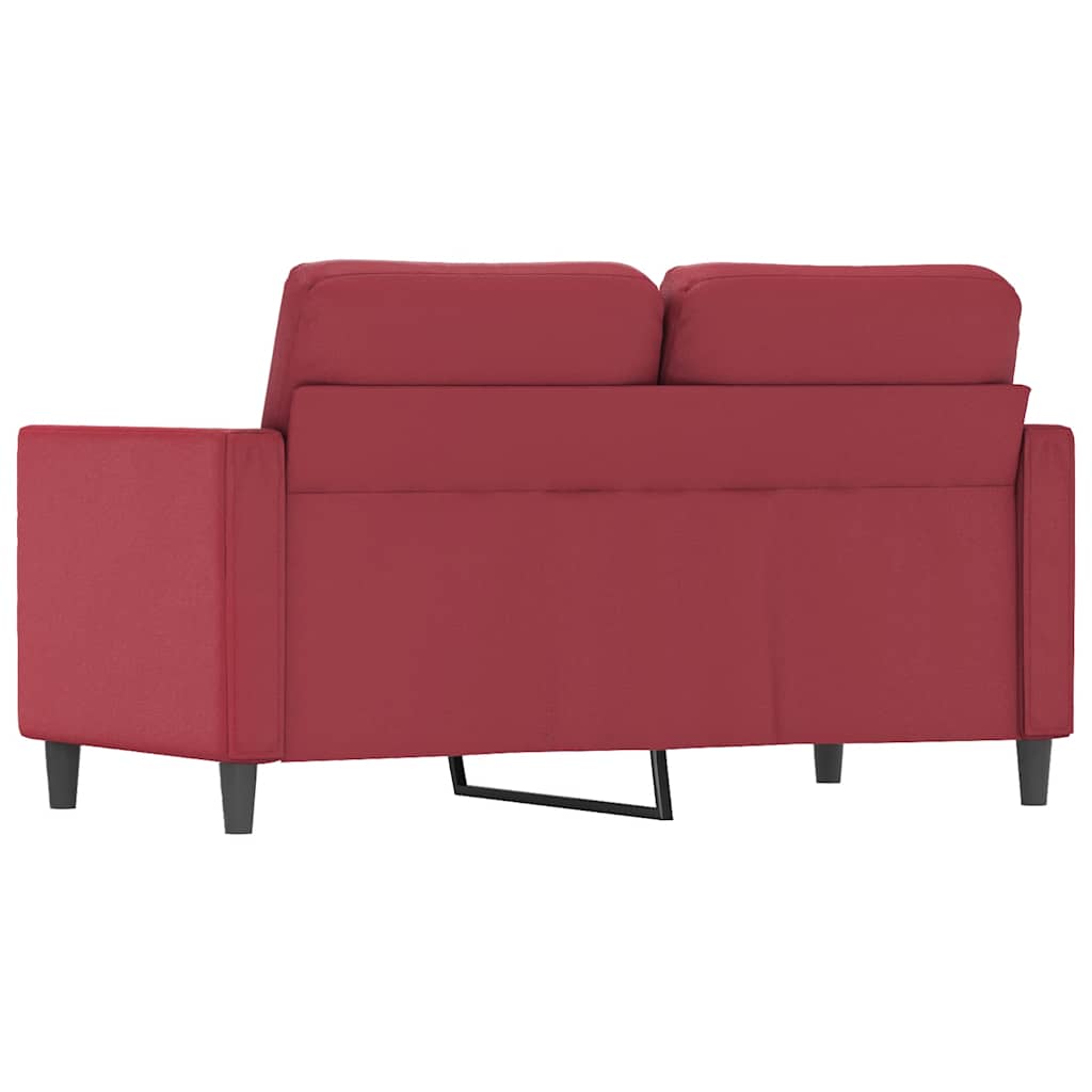 2-Sitzer-Sofa Weinrot 120 cm Kunstleder