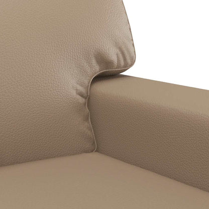 2-Sitzer-Sofa Cappuccino-Braun 120 cm Kunstleder