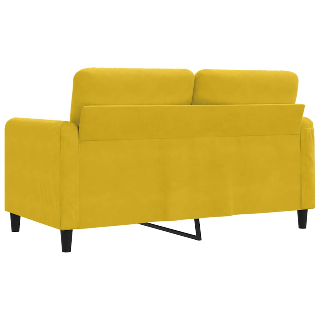2-Sitzer-Sofa Gelb 120 cm Samt
