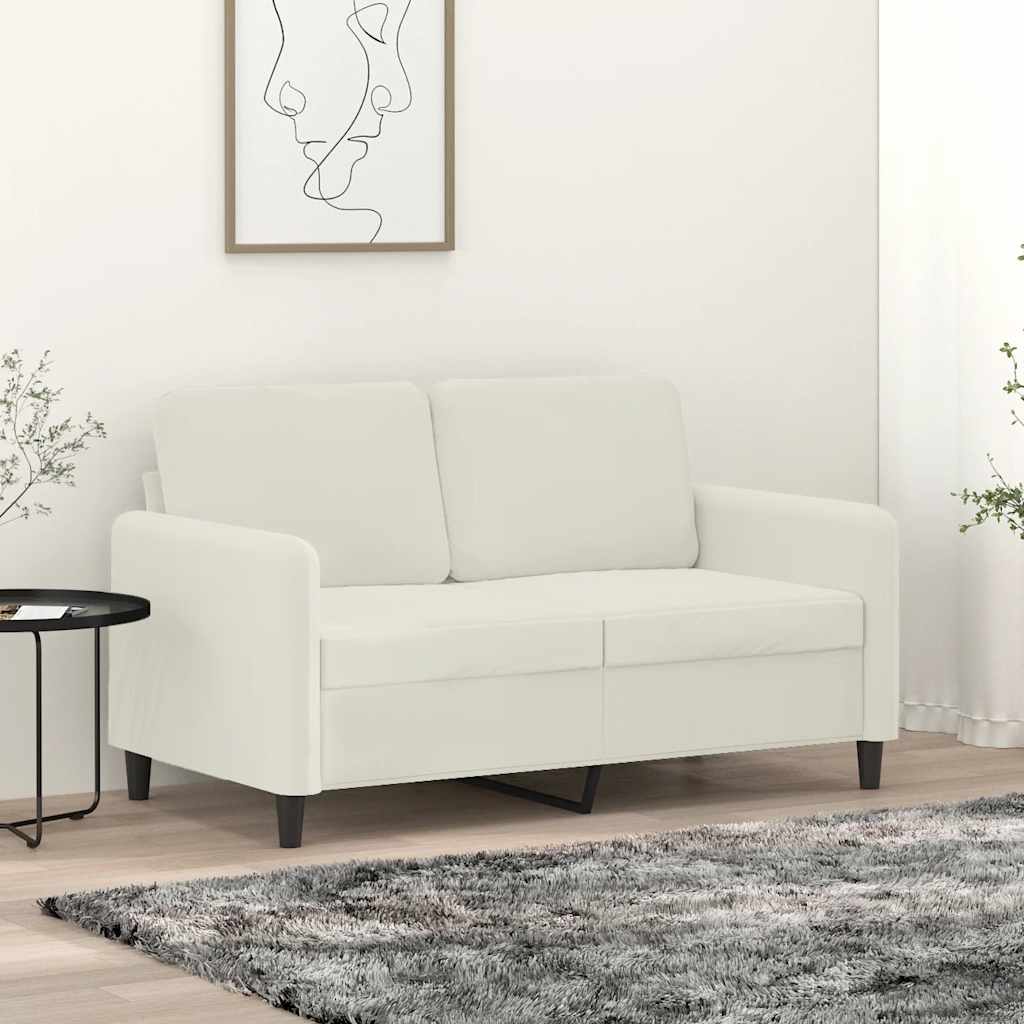 2-Sitzer-Sofa Creme 120 cm Samt