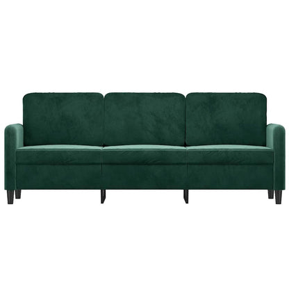 3-Sitzer-Sofa Dunkelgrün 180 cm Samt