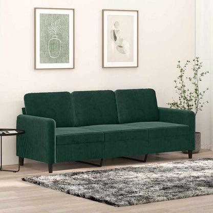 3-Sitzer-Sofa Dunkelgrün 180 cm Samt
