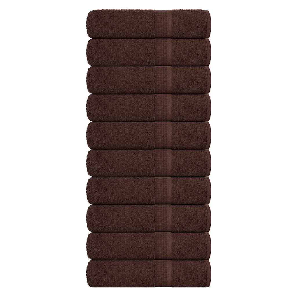 Handtücher FROGN 10 Stk. Braun 50x100 cm 360 g/m²