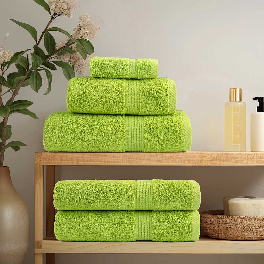 Premium-Saunatücher SOLUND 4 Stk. Apfelgrün 80x200 cm 600 g/m²