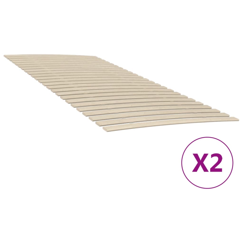 Bettlattenrost Ersatz mit 48 Latten 2 Stk. 100x200 cm