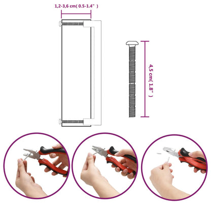 Möbelgriffe 20 Stk. Bronzen 192 mm Edelstahl
