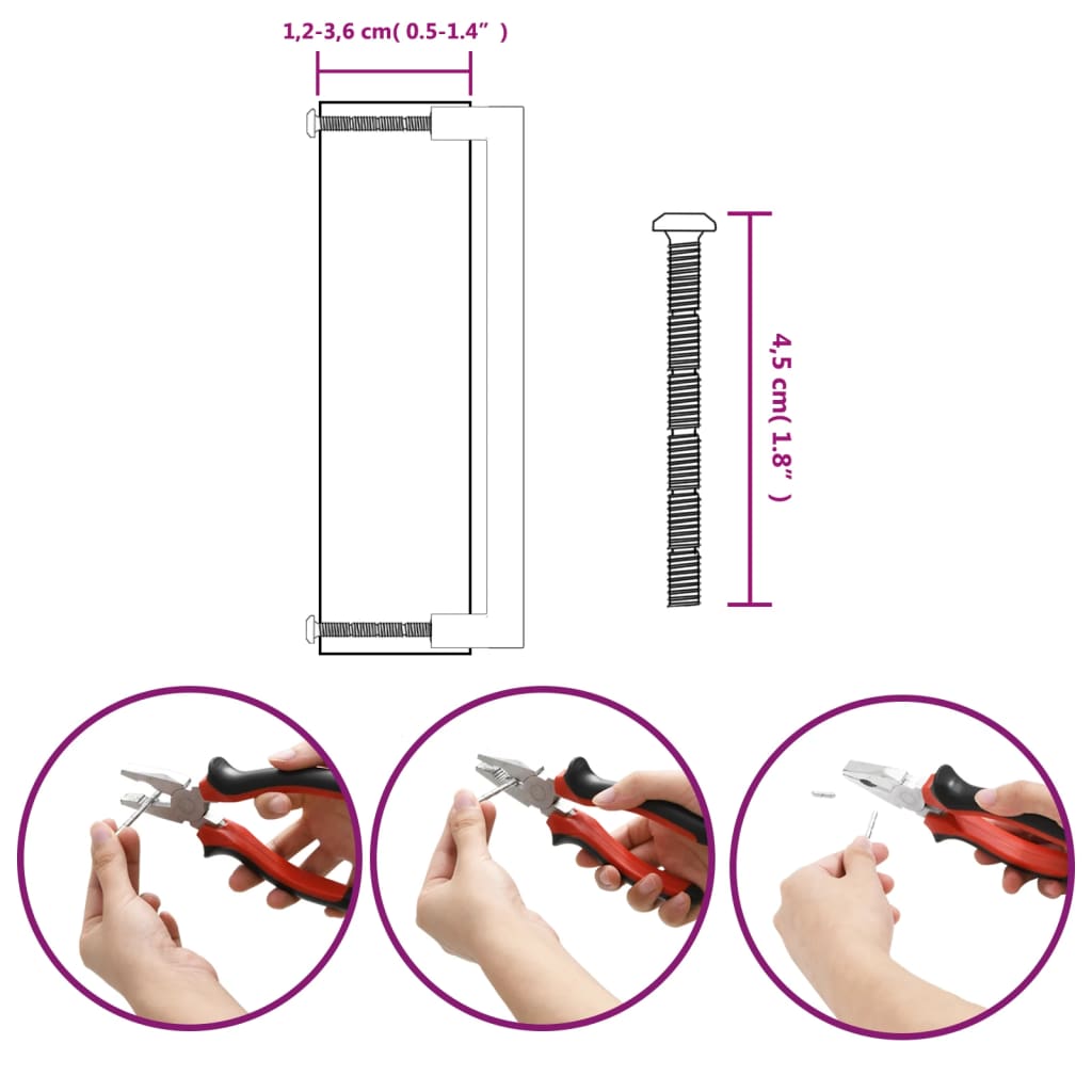 Möbelgriffe 10 Stk. Silbern 192 mm Edelstahl