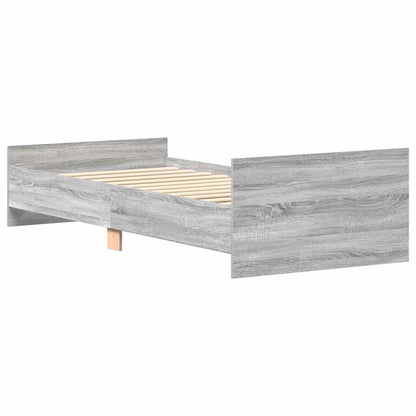 Bettgestell Grau Sonoma 100x200 cm Holzwerkstoff