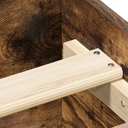 Bettgestell mit Kopf- und Fußteil Räuchereiche 150x200 cm