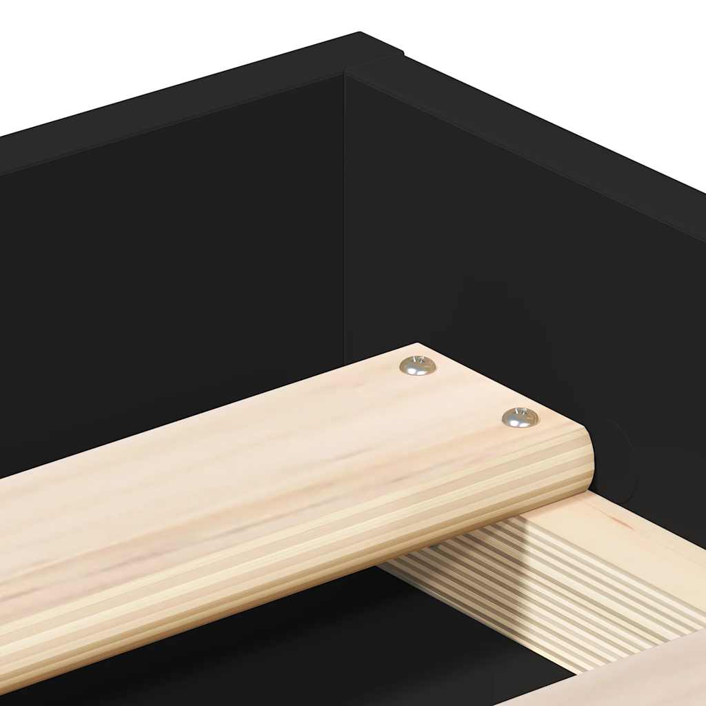 Bettgestell Schwarz 200x200 cm