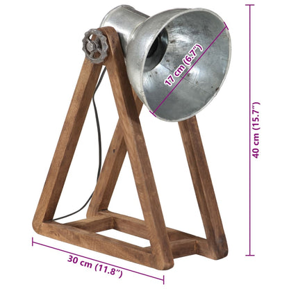 Schreibtischlampe 25 W Vintage-Silbern 30x17x40 cm E27