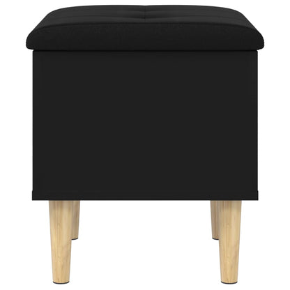 Sitzbank mit Stauraum Schwarz 42x42x46 cm Holzwerkstoff