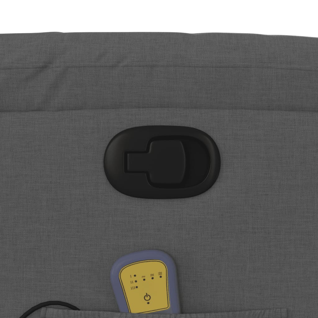 Massage-Relaxsessel, Stoff, Dunkelgrau