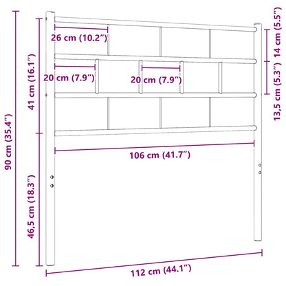 Ersatz-Kopfteil Metall Weiß 107 cm