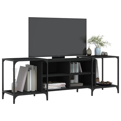 TV-Schrank Schwarz 153x37x50 cm Holzwerkstoff
