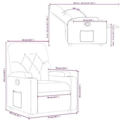 Relaxsessel Dunkelgrau Stoff